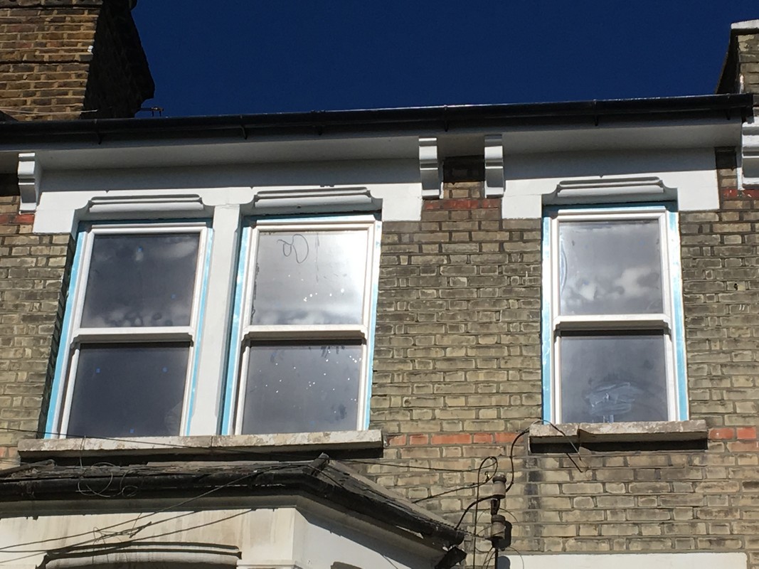 New uPVC sash windows fitted on Victorian terrace in Leyton